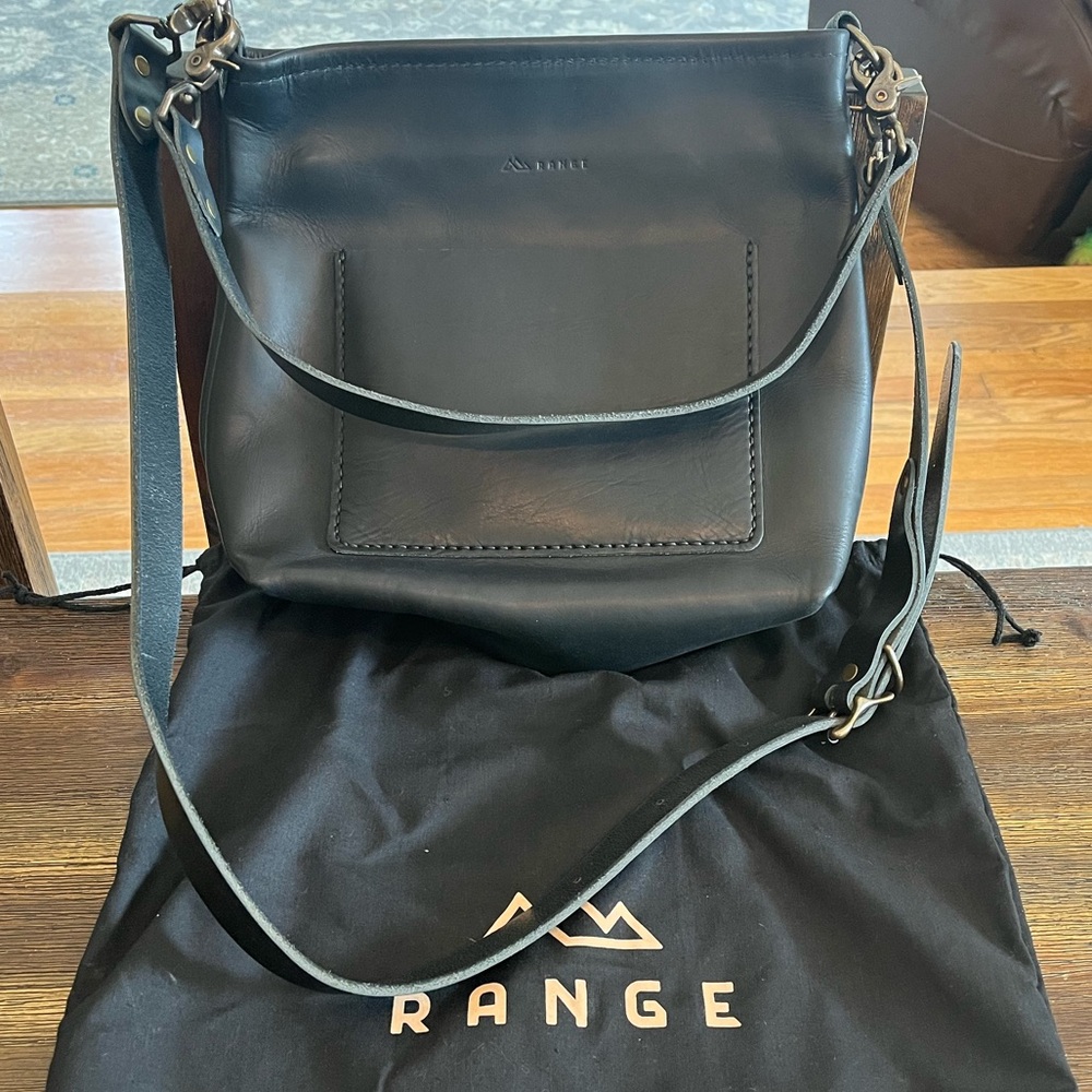 Black Leather Crossbody Bag